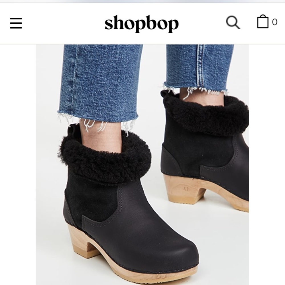 NEW No.6 Pull On Shearling Mid Heel Boots size 37